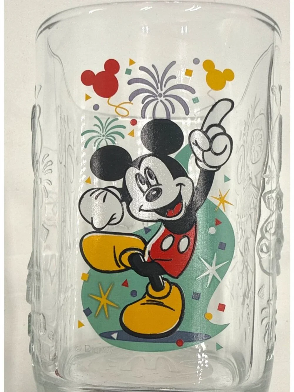 VTG McDonalds Disney World 2000 Celebration Glass Set Of 3 Mickey Mouse Design